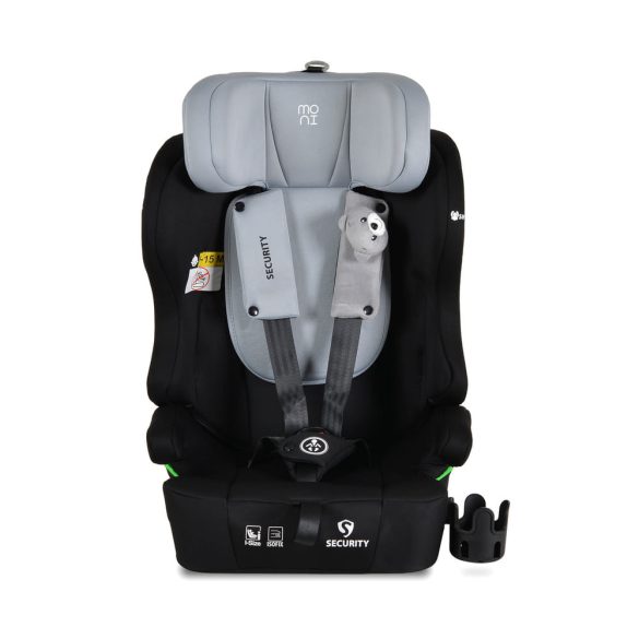 SECURITY autós ülés belső övvel, isofix, ajándék 2plüss+párna 76-150cm SZÜRKE