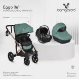EGGO 3in1 babakocsi szett kemény mózes+autós hordozó EMERALD ZÖLD