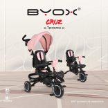 CRUZ tricikli napfénytetővel, összecsukható PINK