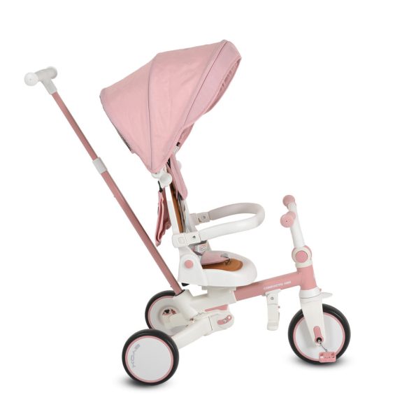 COMPACTO ÚJ 3IN1 tricikli multifunkciós, futóbiciklivé alakítható PINK