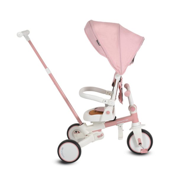 COMPACTO ÚJ 3IN1 tricikli multifunkciós, futóbiciklivé alakítható PINK