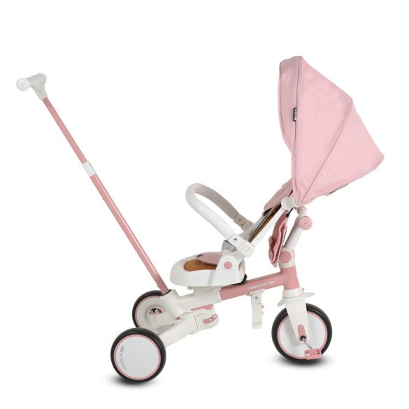 COMPACTO ÚJ 3IN1 tricikli multifunkciós, futóbiciklivé alakítható PINK