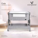 COZY babaöböl összecsukható, táskával SZÜRKE