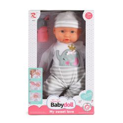 BABA 41 CM fiú baba elefántos ruha CSÍKOS BÉZS
