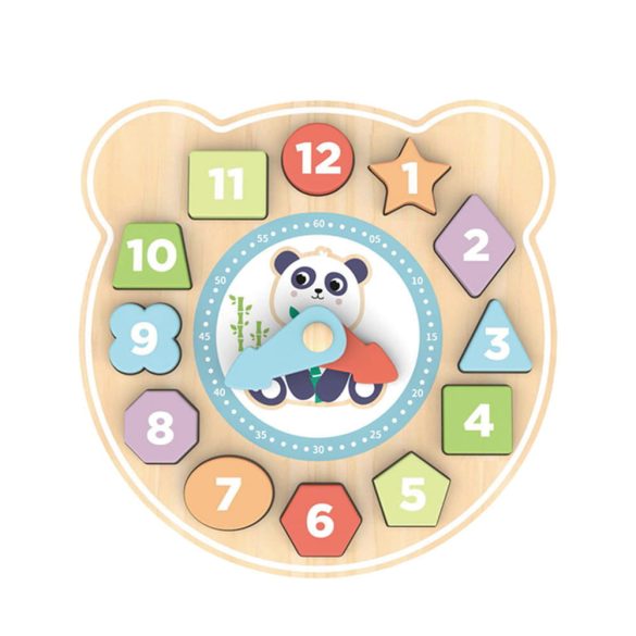 MONI fa puzzle óra pandás PASZTEL