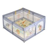 GAMEZONE összecsukható járóka szőnyeggel, 60 labdával 120x120 SZÜRKE