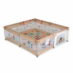 GAMEZONE összecsukható járóka szőnyeggel, 60 labdával 180x200 BÉZS