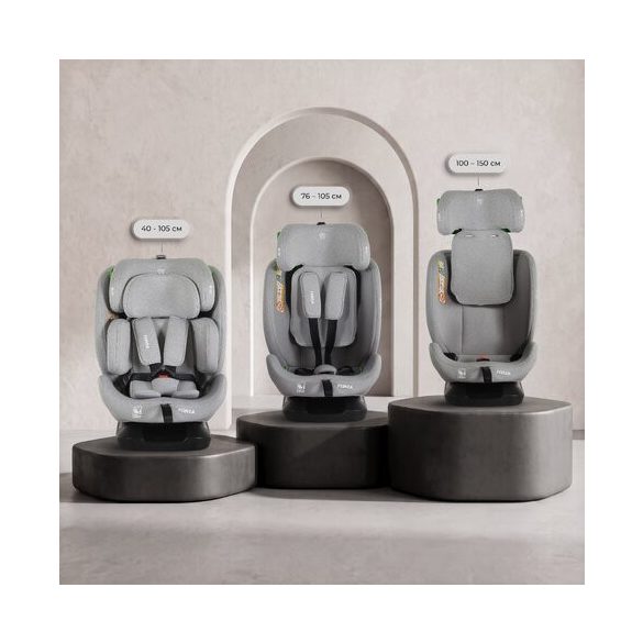 FORZA Prémium autós ülés isofix nélkül 40-150cm SZÜRKE