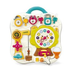MONI montessori műanyag matatófal órával