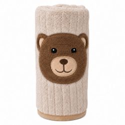 TAKARÓ Honey Bear macifejjel 90x75cm BÉZS