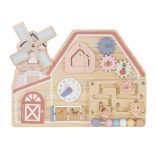 Moni Toys matatófal FARMOS, órával, állatokkal