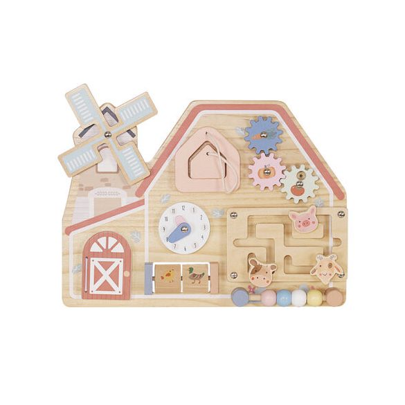 Moni Toys matatófal FARMOS, órával, állatokkal
