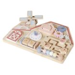 Moni Toys matatófal FARMOS, órával, állatokkal