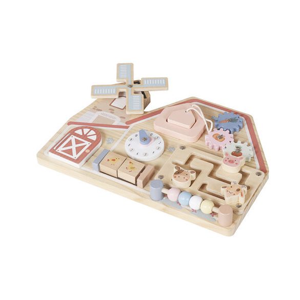 Moni Toys matatófal FARMOS, órával, állatokkal