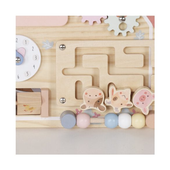 Moni Toys matatófal FARMOS, órával, állatokkal