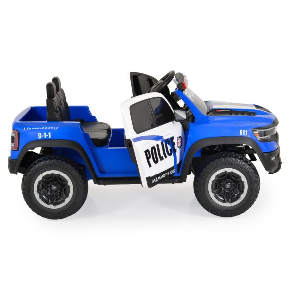 BO RAM MAMMOTH elektromos rendőrautó hangos bemondóval 107cm 2 motoros KÉK