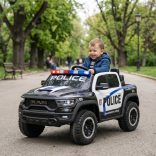 BO RAM MAMMOTH elektromos rendőrautó hangos bemondóval 107cm 2 motoros KÉK