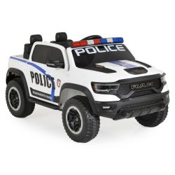   BO RAM MAMMOTH elektromos rendőrautó hangos bemondóval 107cm 2 motoros FEHÉR