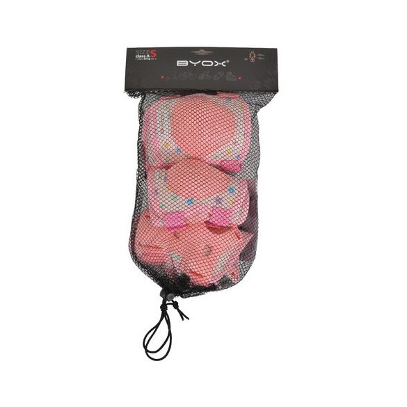 BICIKLIS/Görkori védőfelszerelés GLAMI térd, könyök, kézvédő szett A 25kg PINK