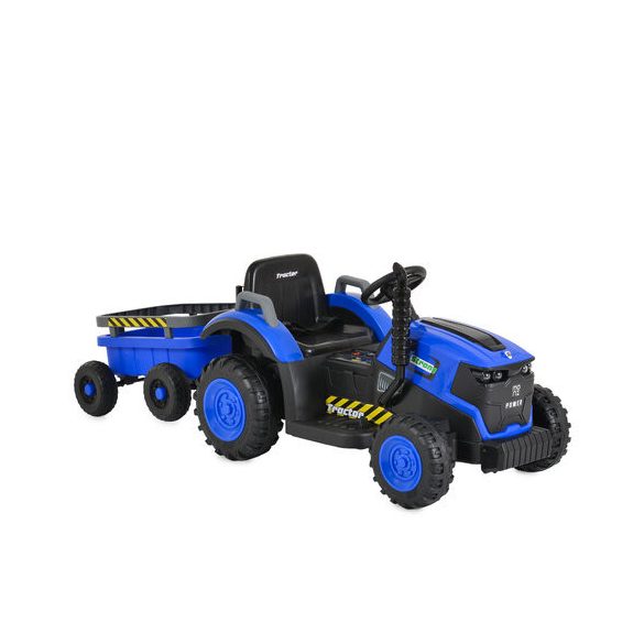 BO TERRON traktor 4 kerekű trélerrel 12V két motoros KÉK