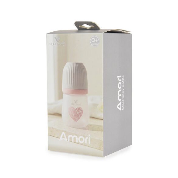 AMORI üveg cumisüveg széles szájú 180ml anticolic PINK
