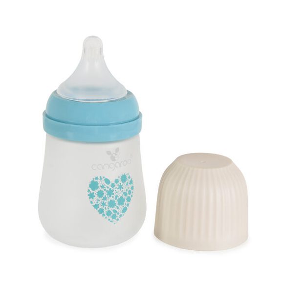 AMORI üveg cumisüveg széles szájú 180ml anticolic KÉK