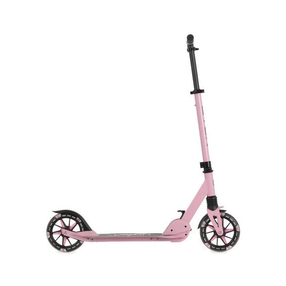 URBAN JUNIOR roller 80 kg-ig, világító kerekekkel, összecsukható PINK