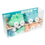 MOCHTOYS Play&Squish puha vonat és kocka szett 12db  PASZTELL