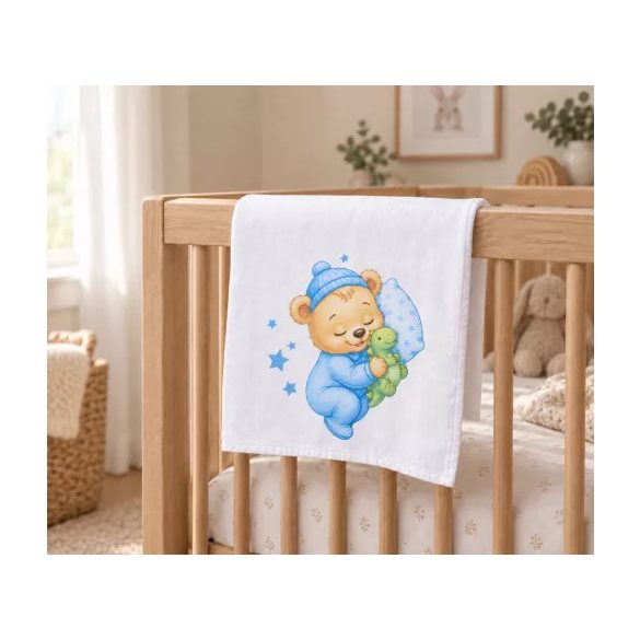 Textil tetra pelenka 70x70 cm KÉK MACI