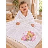 Textil tetra kifogó 140x140 cm RÓZSA MACI
