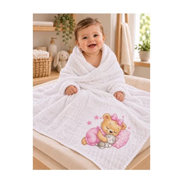 Textil tetra kifogó 140x140 cm RÓZSA MACI