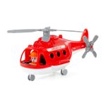 POLESIE műanyag ALPHA tűzoltó helikopter PIROS