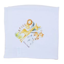 Textil tetra pelenka 70x70cm fehér szafaris 